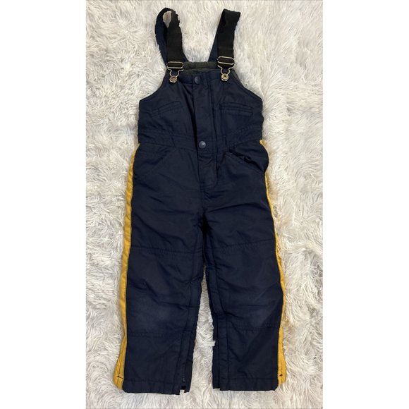 Gap Snow Ski Suit Bib Toddler 4t Navy Yellow - Picture 1 of 4